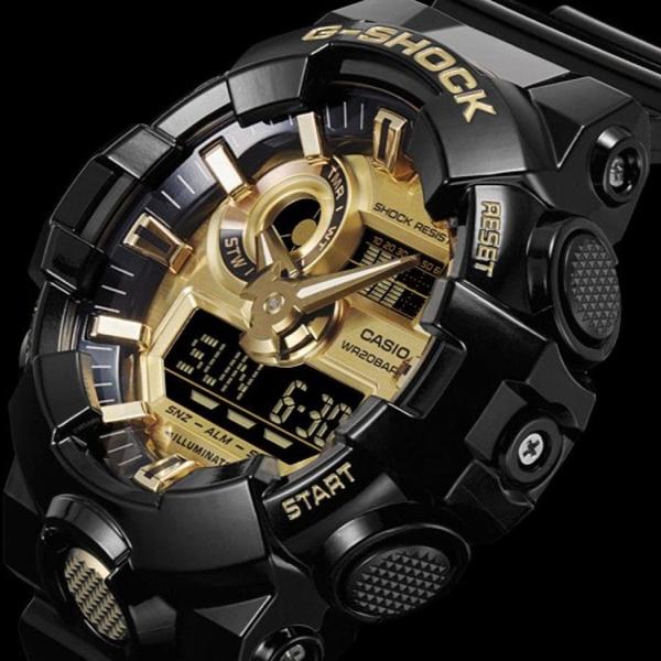 Casio G-Shock Analog-Digital Watch GA710GB-1A Black - Gold