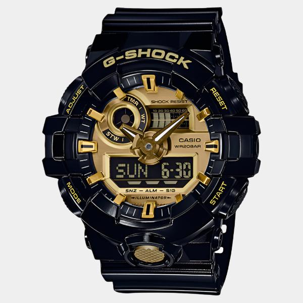 Casio G-Shock Analog-Digital Watch GA710GB-1A Black - Gold