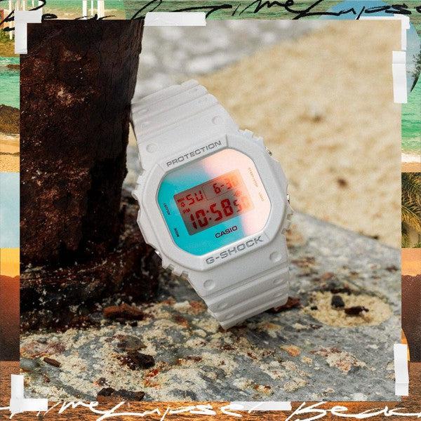 Casio G-Shock Digital Watch DW5600TL-7 White - Blue - Orange