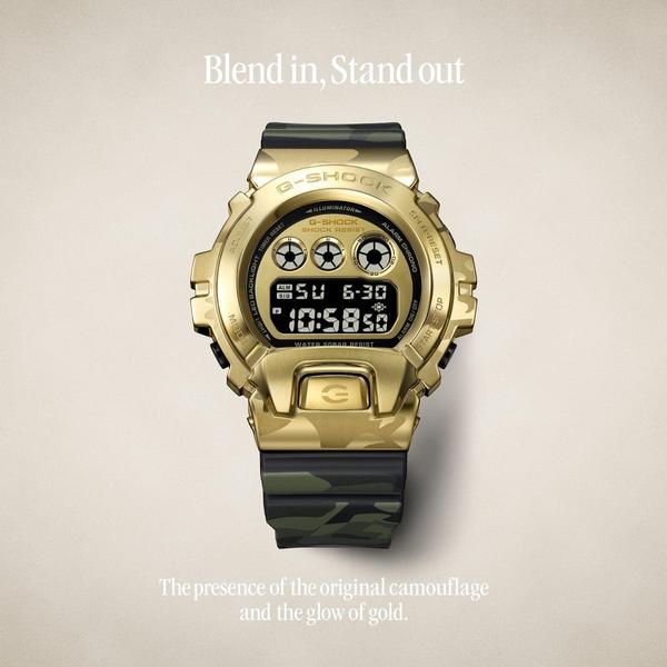 Casio G-Shock Digital Watch GM6900CMG-3 Gold - Camo