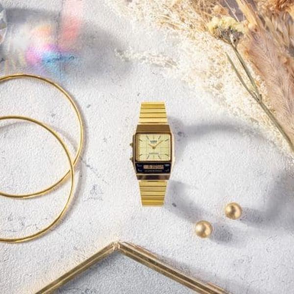 Casio Vintage Collection Analog - Digital Watch AQ800EG-9A Gold
