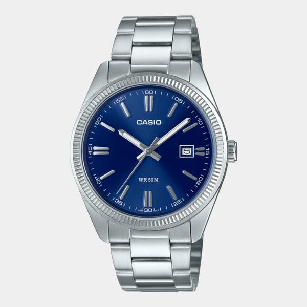 Casio Vintage Collection Analog Watch MTP1302D-2AVT Silver - Blue
