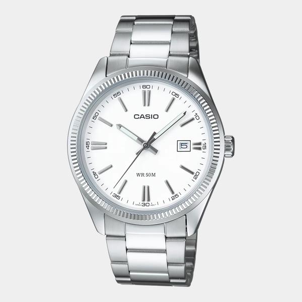 Casio Vintage Collection Analog Watch MTP1302PD-7A Silver - White