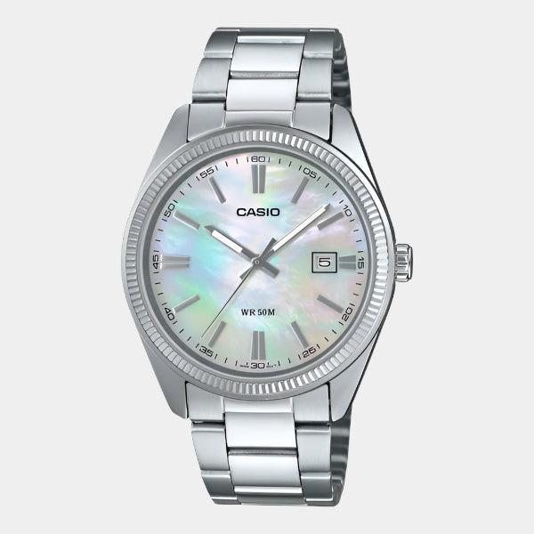 Casio Vintage Collection Analog Watch MTP1302PSC-7A Silver - Pearl