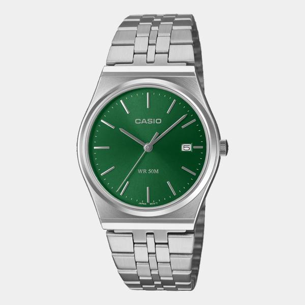 Casio Vintage Collection Analog Watch MTPB145DC-3AV Silver - Green