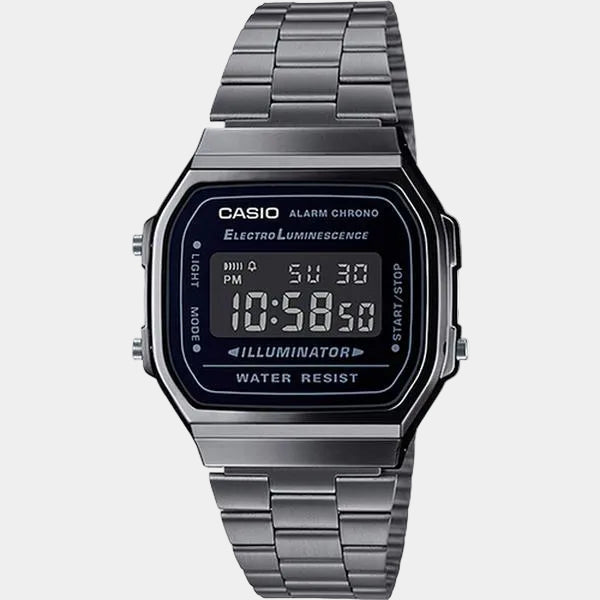 Casio Vintage Collection Digital Watch A168WGG-1BVT Gun Metal