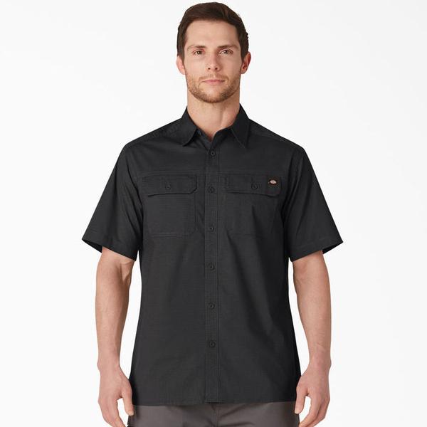 Dickies Ripstop Short Sleeve Work Shirt Black