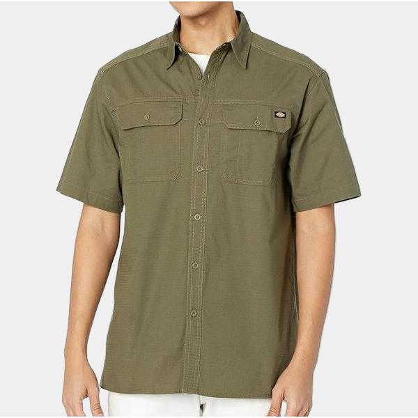 Dickies Ripstop Short Sleeve Work Shirt Olive