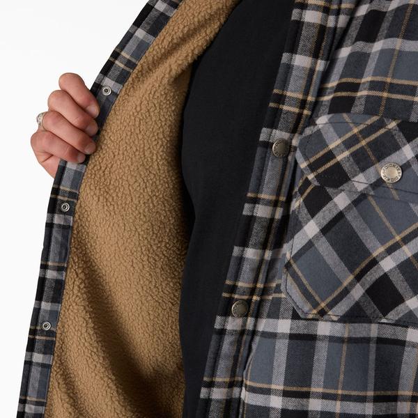 Dickies Sherpa Lined Flannel Shirt Jacket Ultimate Gray