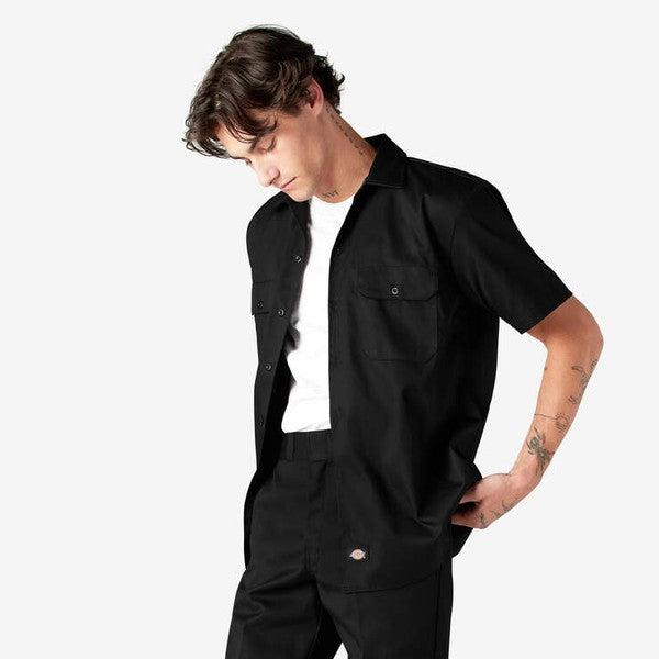 Dickies Short Sleeve Twill Work Shirt Black