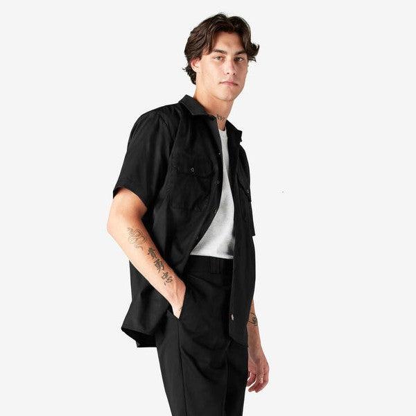 Dickies Short Sleeve Twill Work Shirt Black