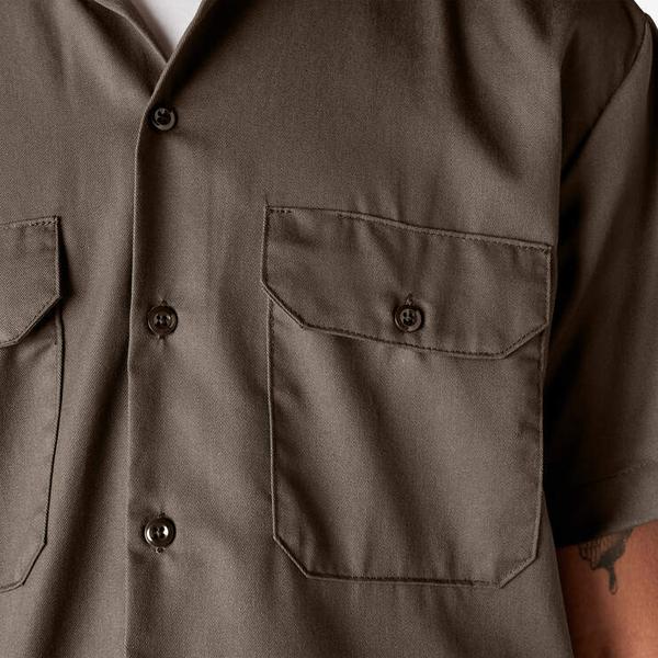 Dickies Short Sleeve Twill Work Shirt Mushroom