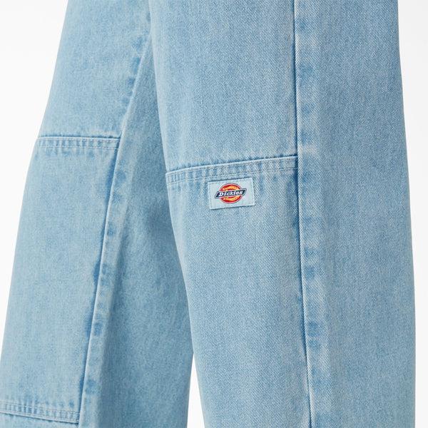 Dickies Skateboarding Double Knee Denim Pants Loose Fit Light Wash