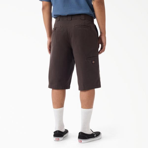 Dickies Worn In Loose 13" Work Shorts Dark Brown