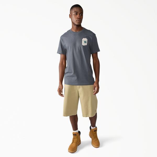 Dickies Worn In Loose 13" Work Shorts Khaki