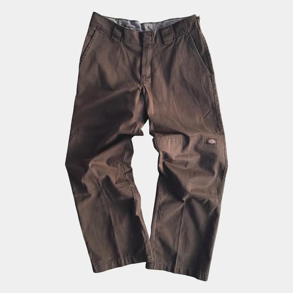 Dickies Worn In Loose Fit Double Knee Work Pants Dark Brown