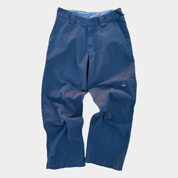 Dickies Worn In Loose Fit Double Knee Work Pants Dark Navy