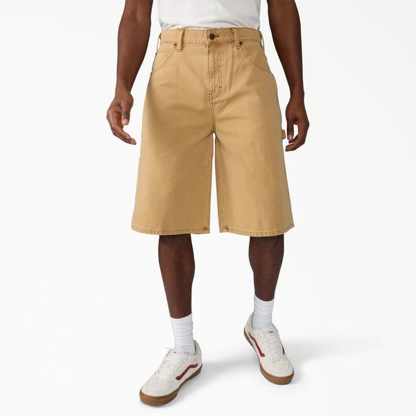 Dickies Worn In Relaxed 13" Carpenter Shorts Brown Duck Canvas