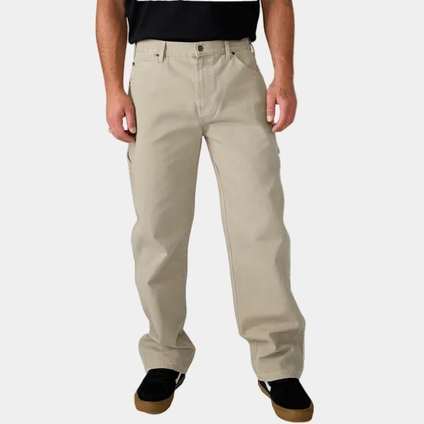 Dickies Worn In Relaxed Carpenter Duck Pants Silver Birch