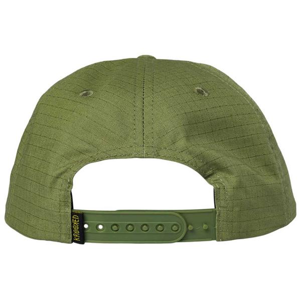 Krooked Skateboards Eyes Unstructured Snapback Hat Olive Ripstop