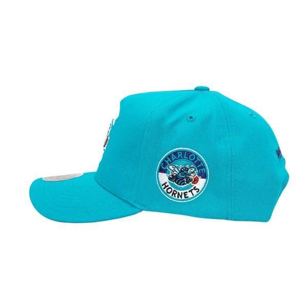 Mitchell & Ness Charlotte Hornets Double Clutch Pro HWC Snapback Hat Teal