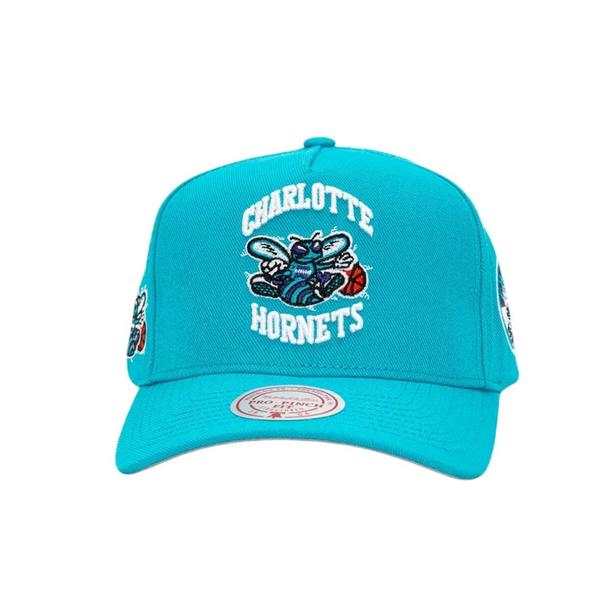 Mitchell & Ness Charlotte Hornets Double Clutch Pro HWC Snapback Hat Teal