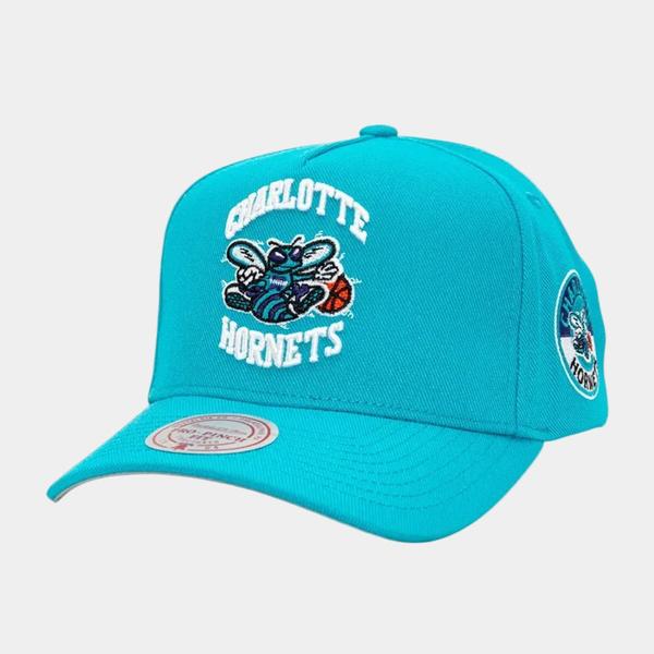 Mitchell & Ness Charlotte Hornets Double Clutch Pro HWC Snapback Hat Teal