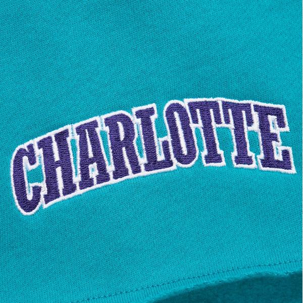 Mitchell & Ness Charlotte Hornets Postgame Fleece Shorts Teal