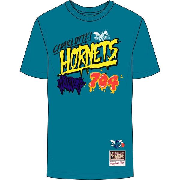 Mitchell & Ness Charlotte Hornets Slap Sticker T-Shirt Teal