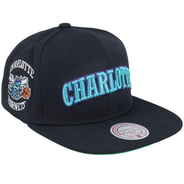 Mitchell & Ness Charlotte Hornets Triple Play HWC Snapback Hat Black