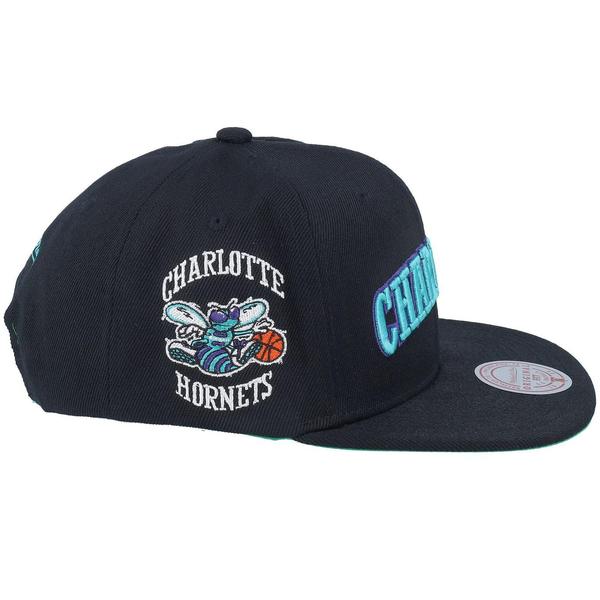 Mitchell & Ness Charlotte Hornets Triple Play HWC Snapback Hat Black