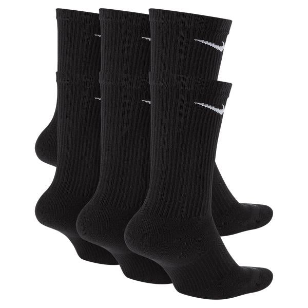 Nike Everyday Plus Cushioned Training Crew Socks 6-Pack Black