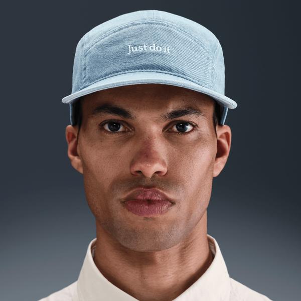 Nike Fly "Just Do It" Unstructured Denim Cap Aegean Storm - Thunder Blue
