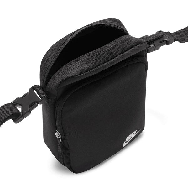 Nike Heritage Crossbody Shoulder Bag Black - White