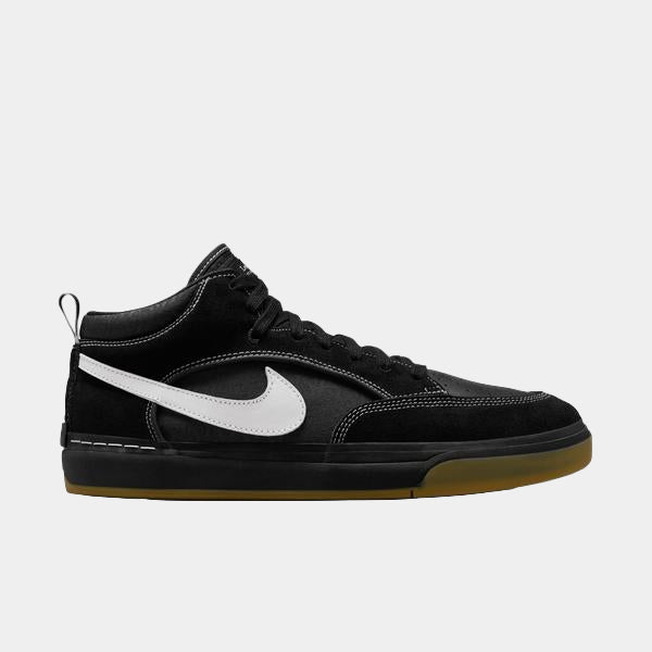 Nike SB React Leo Baker Skate Shoe Black - White - Gum - Light Brown