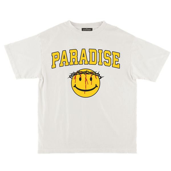Paradise NYC Smiley Jesus Tee White