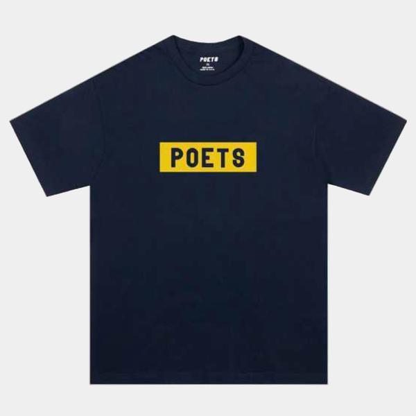 Poets Brand OG Box Logo Tee Navy