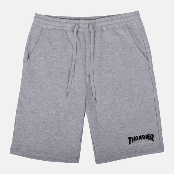 Thrasher Magazine Mag Logo P.E. Sweat Shorts Heather Grey