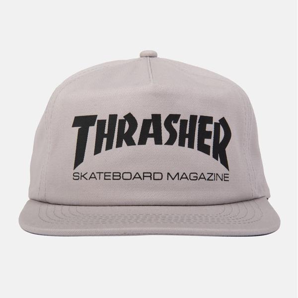 Thrasher Magazine Skate Mag Logo Snapback Hat Grey - Black