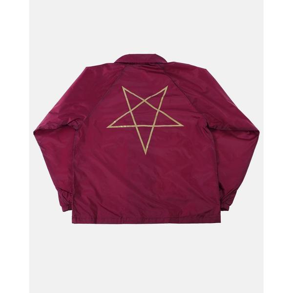 Thrasher Pentagram Coaches Jacket Burgundy