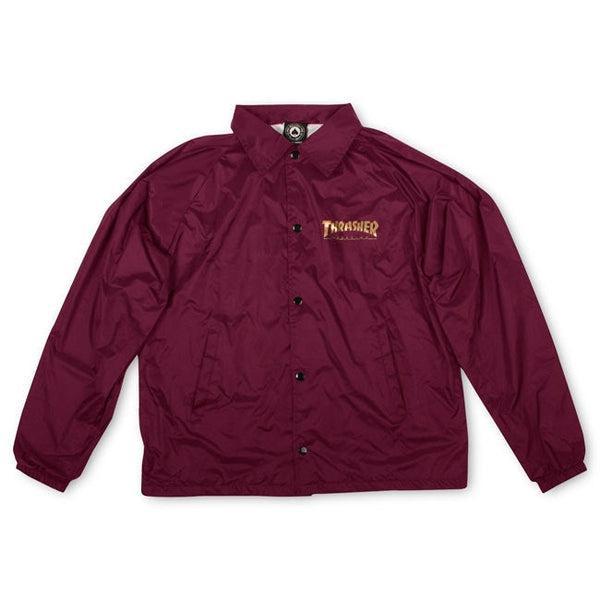 Thrasher Pentagram Coaches Jacket Burgundy