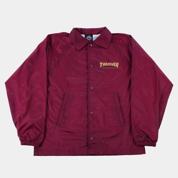 Thrasher Pentagram Coaches Jacket Burgundy