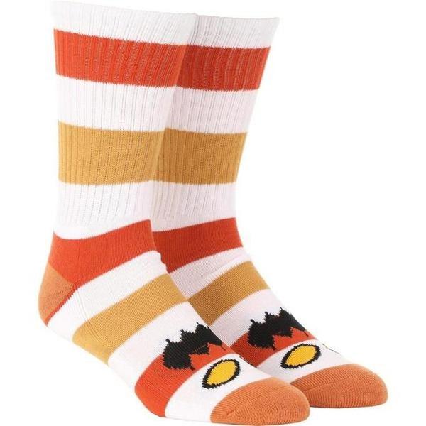 Toy Machine Monster Big Stripe Crew Sock Brown