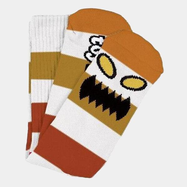 Toy Machine Monster Big Stripe Crew Sock Brown
