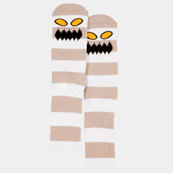 Toy Machine Monster Big Stripe Crew Sock Tan