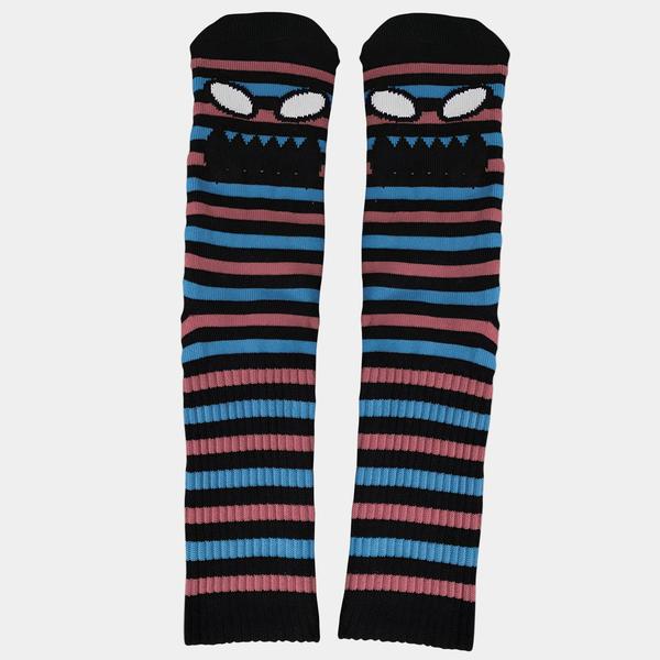 Toy Machine Monster Face Mini Stripes Crew Socks Blue - Black
