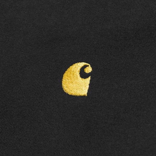 Carhartt WIP Chase Long Sleeve T-Shirt Black - Gold
