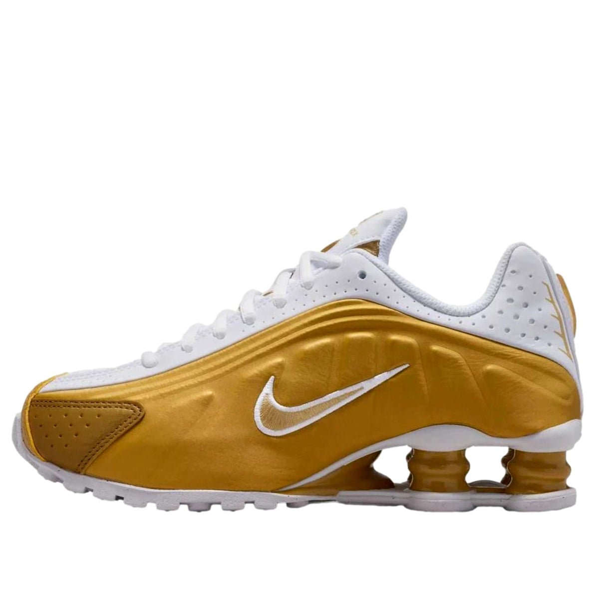 Nike Shox R4 Metallic Gold / Metallic Gold  CW2626-700 Grade-School