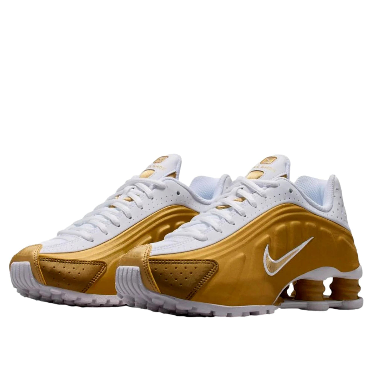 Nike Shox R4 Metallic Gold / Metallic Gold  CW2626-700 Grade-School