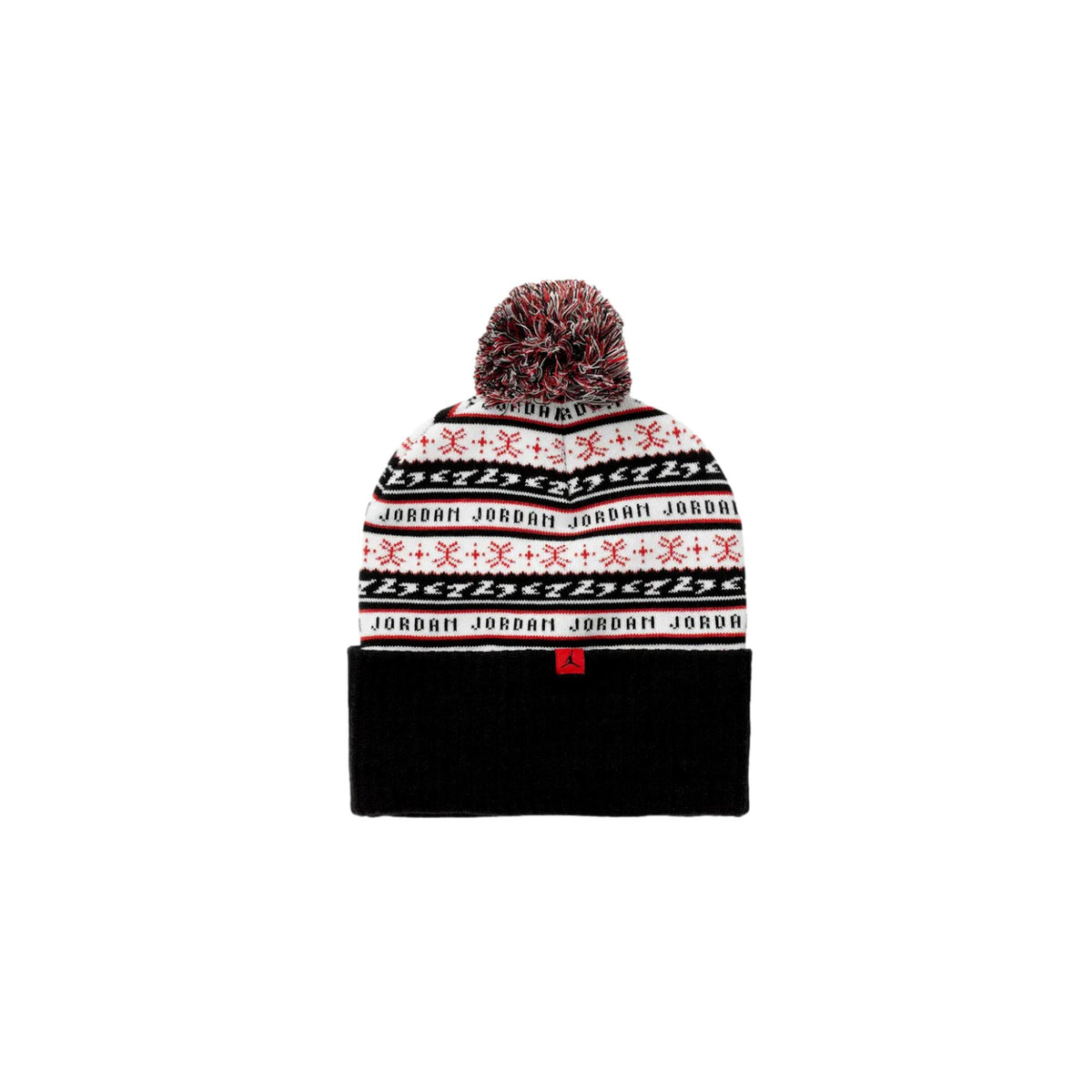 Nike Jordan Jumpman Holiday Cuffed Beanie White/Black-Red  DA2091-100 Men's